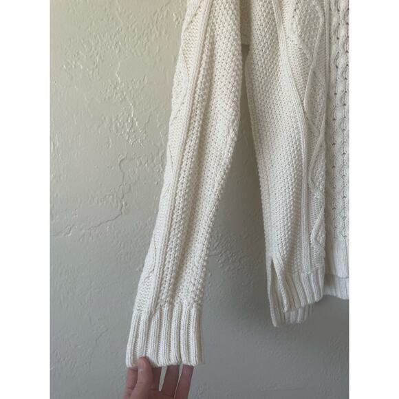 Madewell Classic Cable Knit Sweater Fisherman Minimalist Beachy Coastal Chunky S - Picture 6 of 9